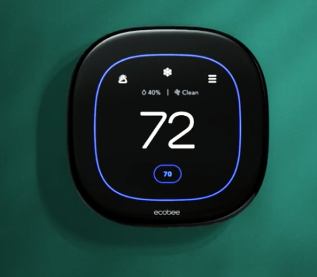 Ecobee Smart Thermostat set to 72 degrees