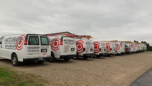 Fleet of Accurate vans